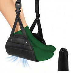 Airplane Foot Rest Hammock for Flight, Adjustable Foot Rest Under Desk, Portable Wide Foot Support for Long Trips & Office, Travel Essentials, Best Airplane Gadgets & Travel Gifts, 1 Pack