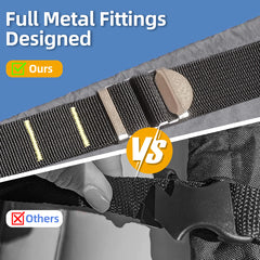 1200D Metal Buckle Heavy Duty Pontoon Boat Cover, Waterproof Elastic Pontoon Boat Cover with Windproof Side Straps