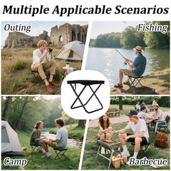 Camping Stool Portable Pocket Handbag Stool, Collapsible Chair Folding Stool for Adults Holds 275lbs, Small Camp Seat for Camping