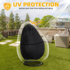 Outdoor Egg Chair Cover Waterproof With Zipper, UV Resistant & Windproof All-weather Hanging Egg Chair Cover, Fade and Tear Resistant Hanging Chair Covers