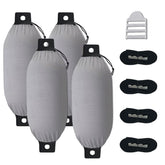 Marine Grade Fade and Tear Resistant Boat Fender Cover Fade and Tear Resistant, 4-Pack Heavy Duty Waterproof Marine Fender Covers Bumper Covers(Boat Fender Not Included)