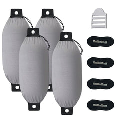 Marine Grade Fade and Tear Resistant Boat Fender Cover Fade and Tear Resistant, 4-Pack Heavy Duty Waterproof Marine Fender Covers Bumper Covers(Boat Fender Not Included)