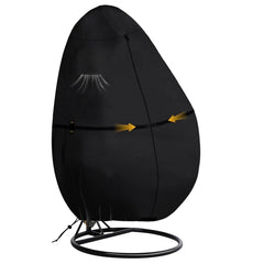 Outdoor Egg Chair Cover Waterproof With Zipper, UV Resistant & Windproof All-weather Hanging Egg Chair Cover, Fade and Tear Resistant Hanging Chair Covers
