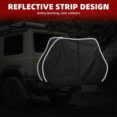 600D Bike Cover for Transport 3-4 Bikes, Heavy Duty Waterproof & Windproof Bike Covers Outdoor Storage with Reflective Strips, Bicycle Cover with Lock Holes