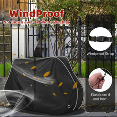 600D Bike Cover for Transport 3-4 Bikes, Heavy Duty Waterproof & Windproof Bike Covers Outdoor Storage with Reflective Strips, Bicycle Cover with Lock Holes