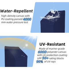 600D Fade and Tear Resistant Boat Center Console Cover,Heavy-Duty Waterproof and UV Protection Trailerable Boat Console Cover with Windproof Strap