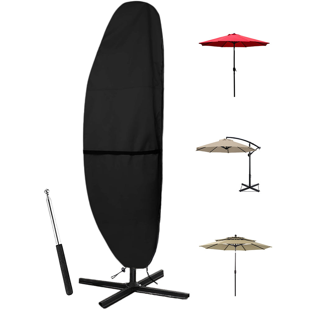 covers for offset patio umbrella Patio Umbrella Parasol Cover - 600D Waterproof Umbrella Cover, Cantilever Offset Umbrella Cover with Sturdy Zipper, Anti-UV Outdoor Umbrella Cover