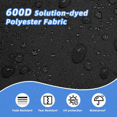 Snow Blower Cover, 600D Heavy Duty Waterproof Snow Thrower Cover with Air Vent, Universal Fit Most Two-Stage Snowblower