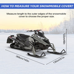 Snowmobile Cover, Universal Waterproof Snowmobile Storage Cover for Polaris, Yamaha, Arctic Cat, Skidoo