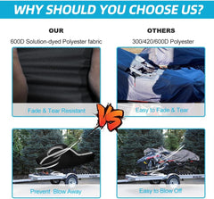 Zenicham Upgraded Tear and Fade Resistant Trailerable Snowmobile Cover