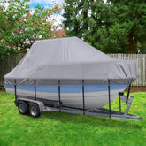 Boat Cover Waterproof 900D Marine Grade, Center Console Boat Covers with Heavy Duty Buckle, T Top Boat Cover UV Resistant with Storage Bag