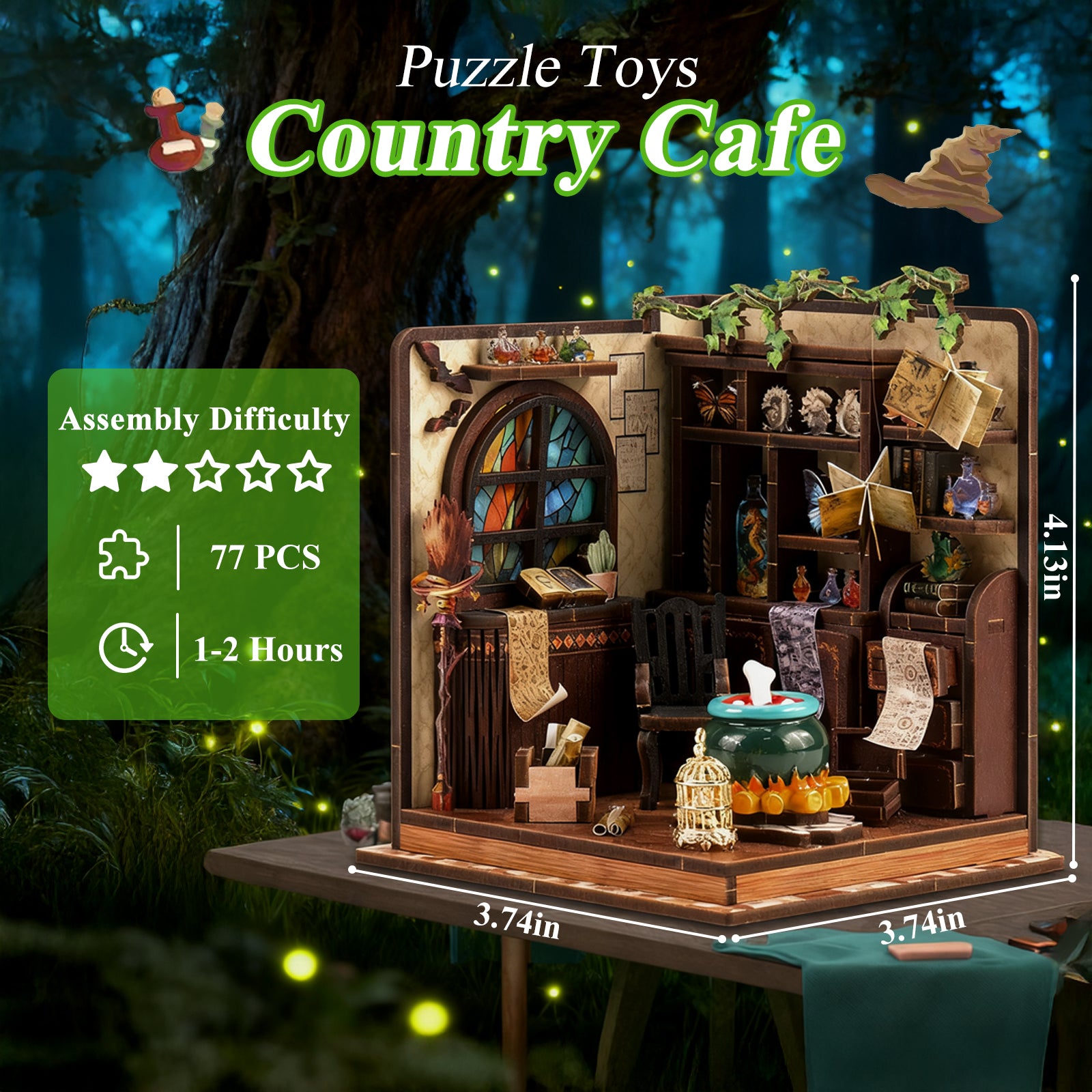 DIY Wooden Dollhouse Tiny Home Book Nook Kit – Tiny House Miniature for Adults