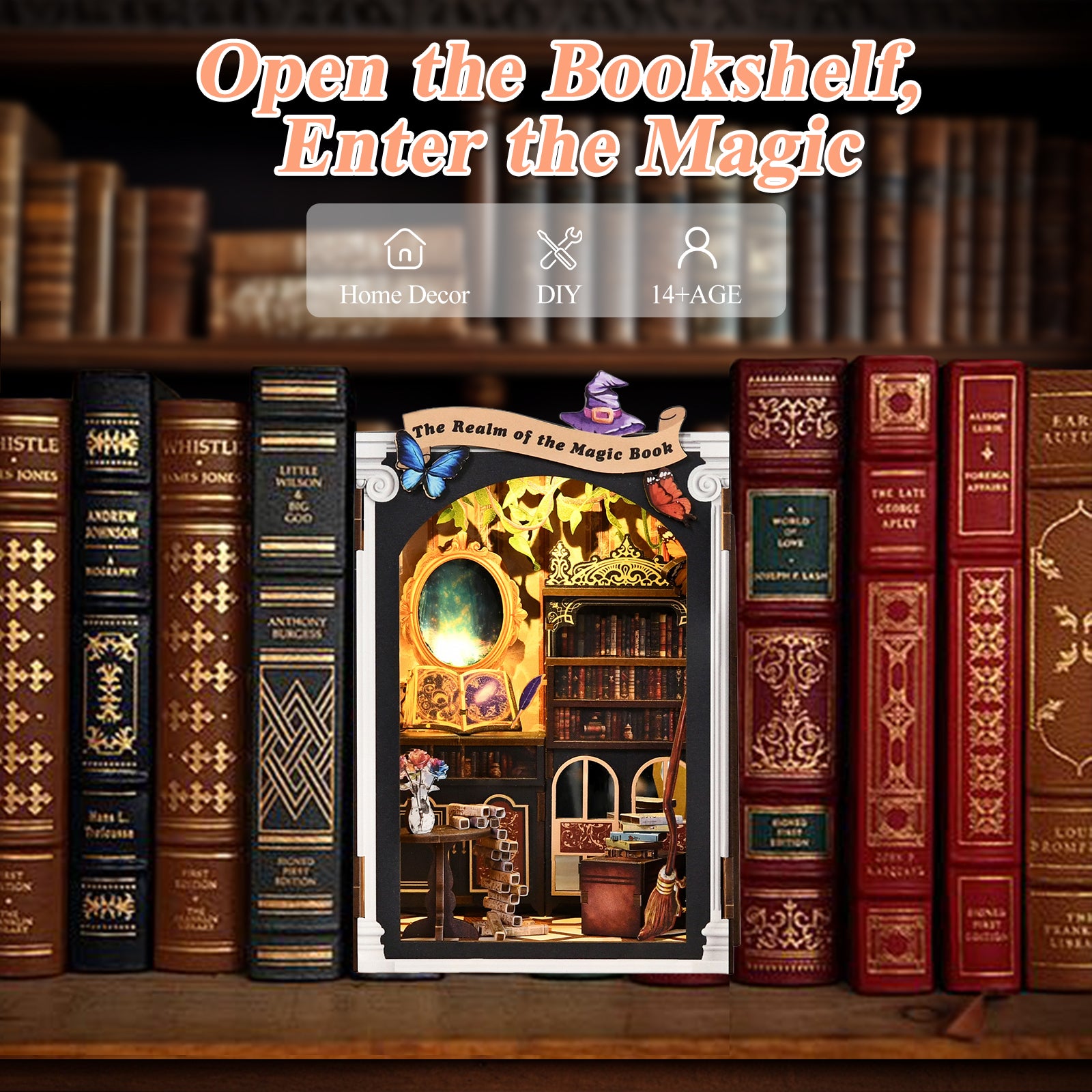 DIY Wooden Dollhouse Tiny Home Book Nook Kit – Tiny House Miniature for Adults