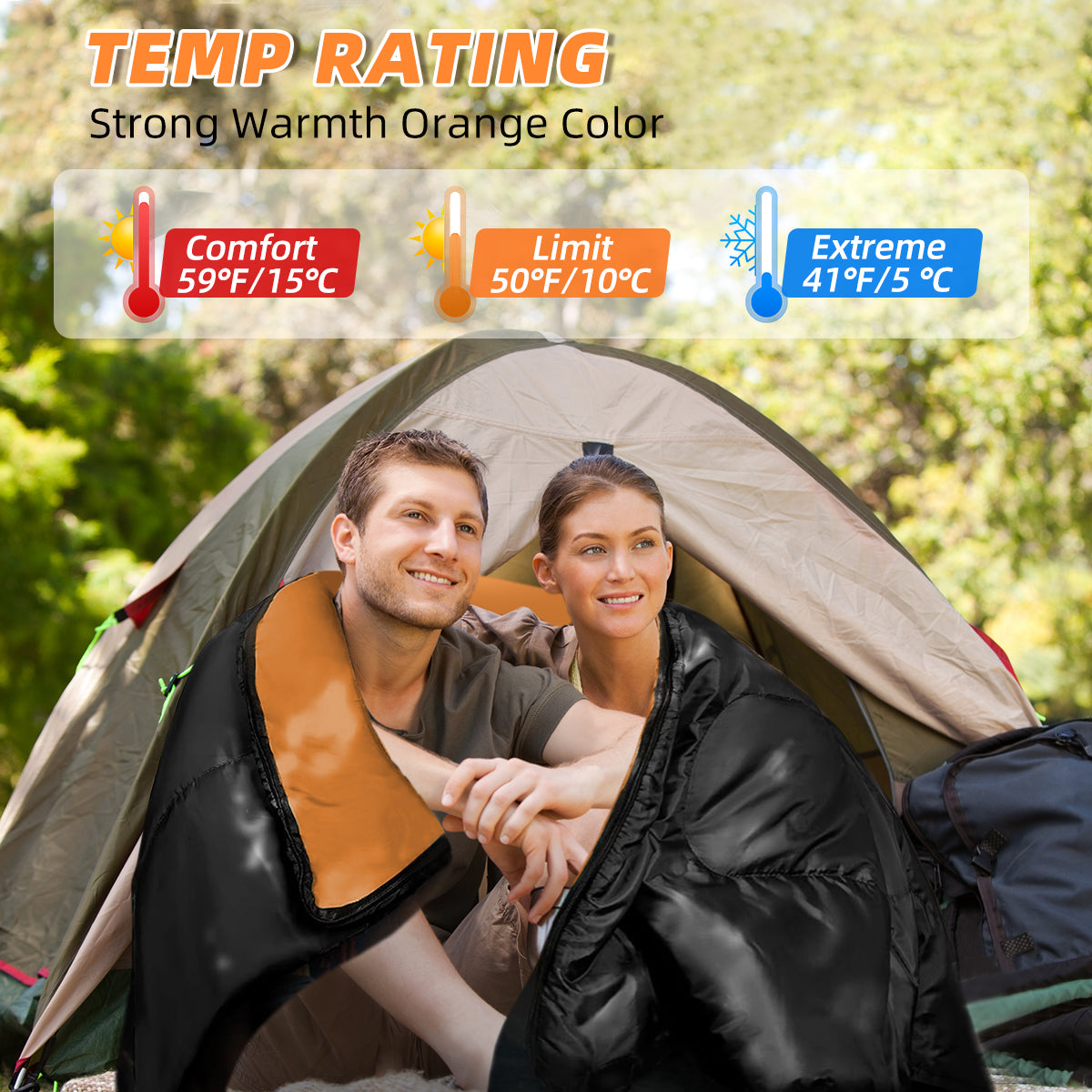 Double Sleeping Bags for Adults, Person Camping Sleeping Bag for