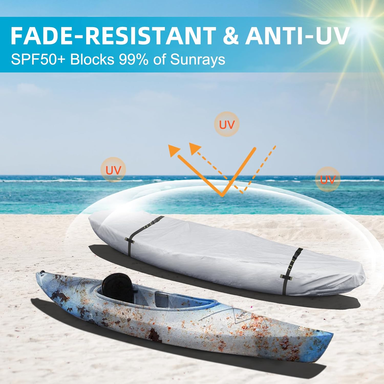 Oceanbroad 300D/420D/600D Kayak Cover, Water-Resistant Uv-Resistant