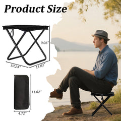 Camping Stool Portable Pocket Handbag Stool, Collapsible Chair Folding Stool for Adults Holds 275lbs, Small Camp Seat for Camping