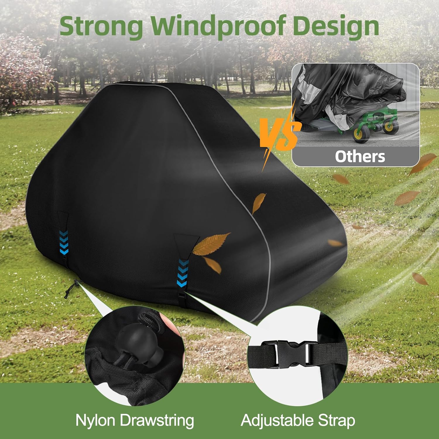 Universal Zero Turn Mower Cover - Waterproof, UV Resistant, Fits Cub Cadet ZT1 & Similar