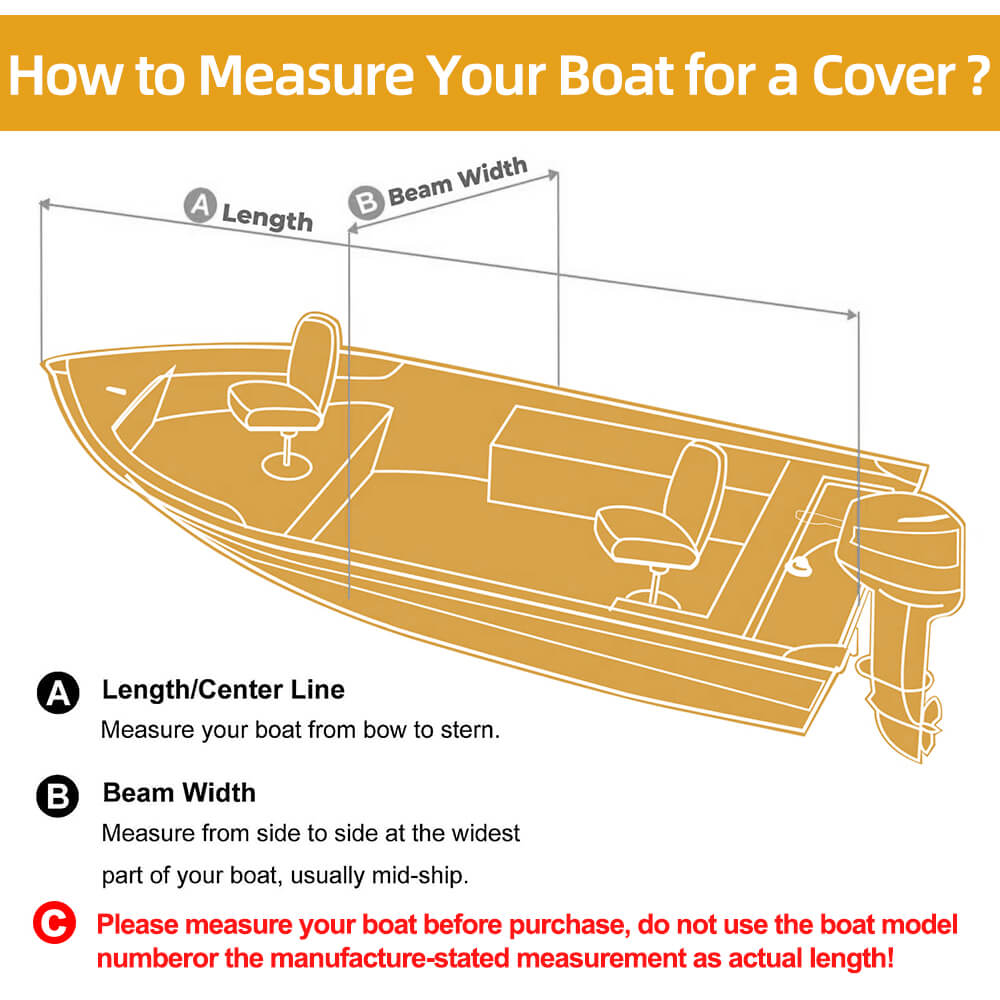 Zenicham 900D Bass Boat Cover with Motor Cover Fits Bass Boat, V-Hull Tri-Hull Boat