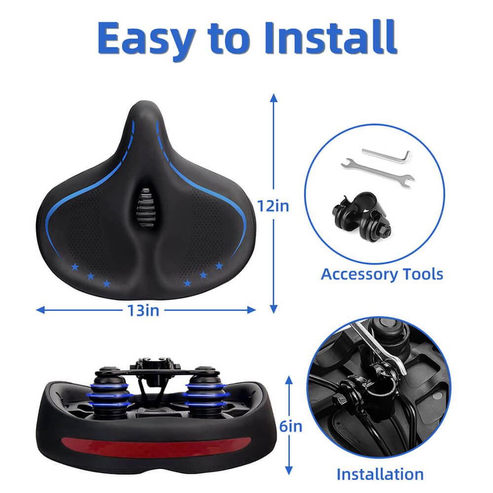 most comfortable womens bicycle seat Oversized Bike Seat Cushion Replacement, Comfortable Bike Saddle for M – zenicham