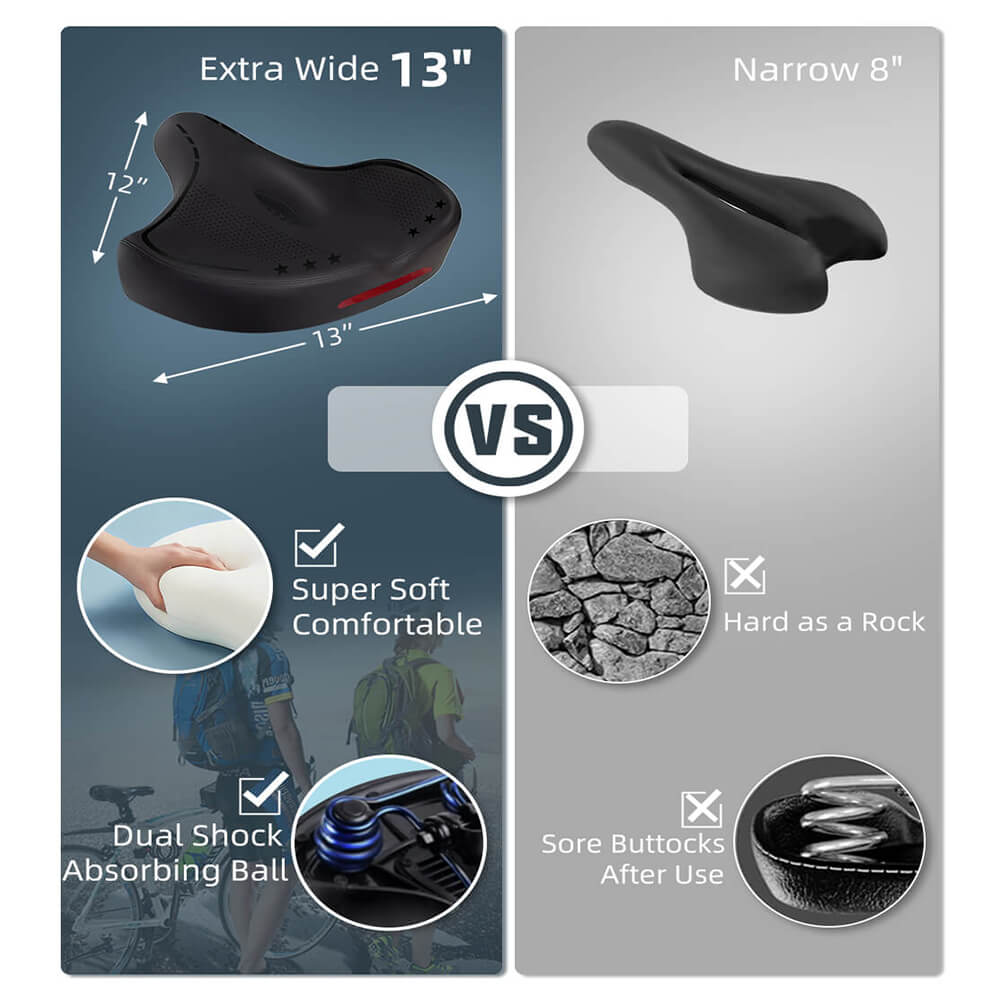 Oversized Bike Seat Cushion Replacement, Comfortable Bike Saddle for M zenicham Oversized Bike Seat Cushion Replacement, Comfortable Bike Saddle for M zenicham