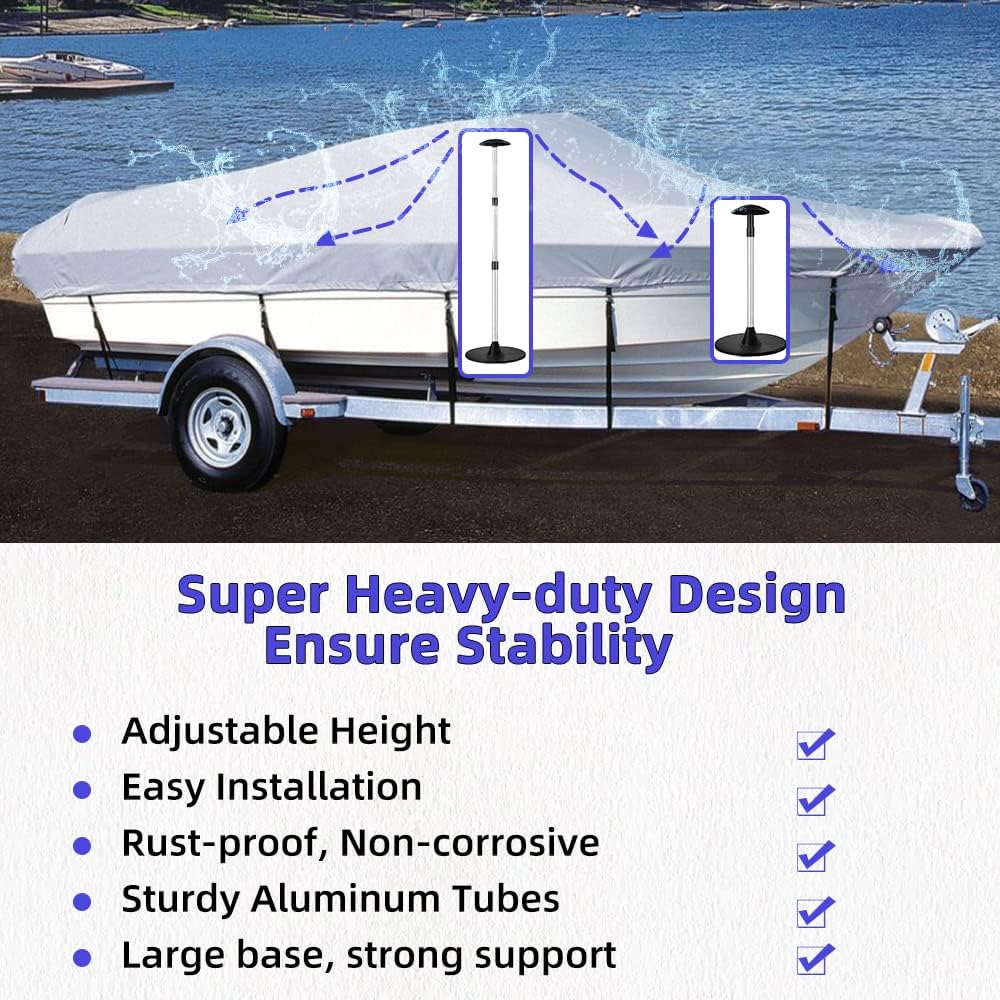 Boat Cover Support Poles-super heavy-duty design ensure stability