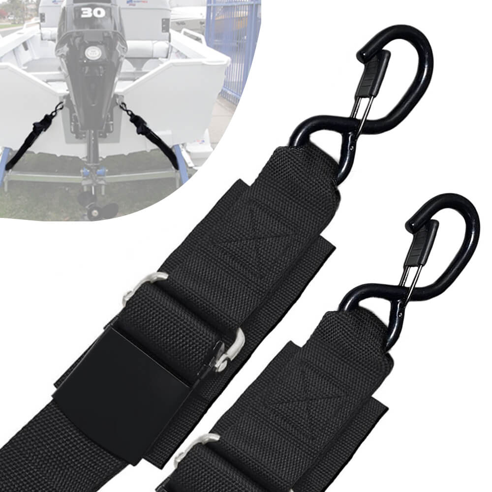 Zenicham Boat Trailer Transom Straps with Latching Hooks - Heavy Duty 2" x 48" Adjustable Straps for Trailering - Ultimate Marine Tie Downs Accessories for Boating Safety & Jet Ski 1200lbs Break Strength