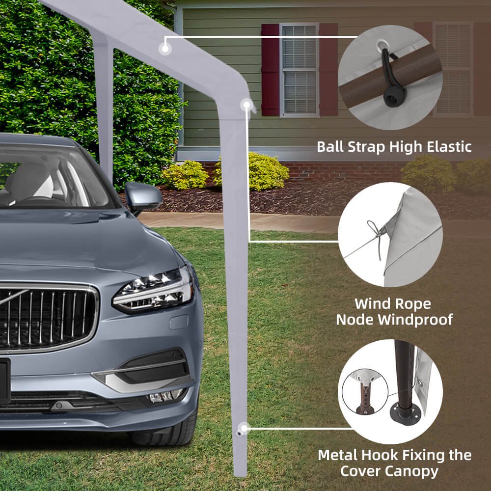 Zenicham 10'x20'Carport Replacement Canopy(Not Including Frame)