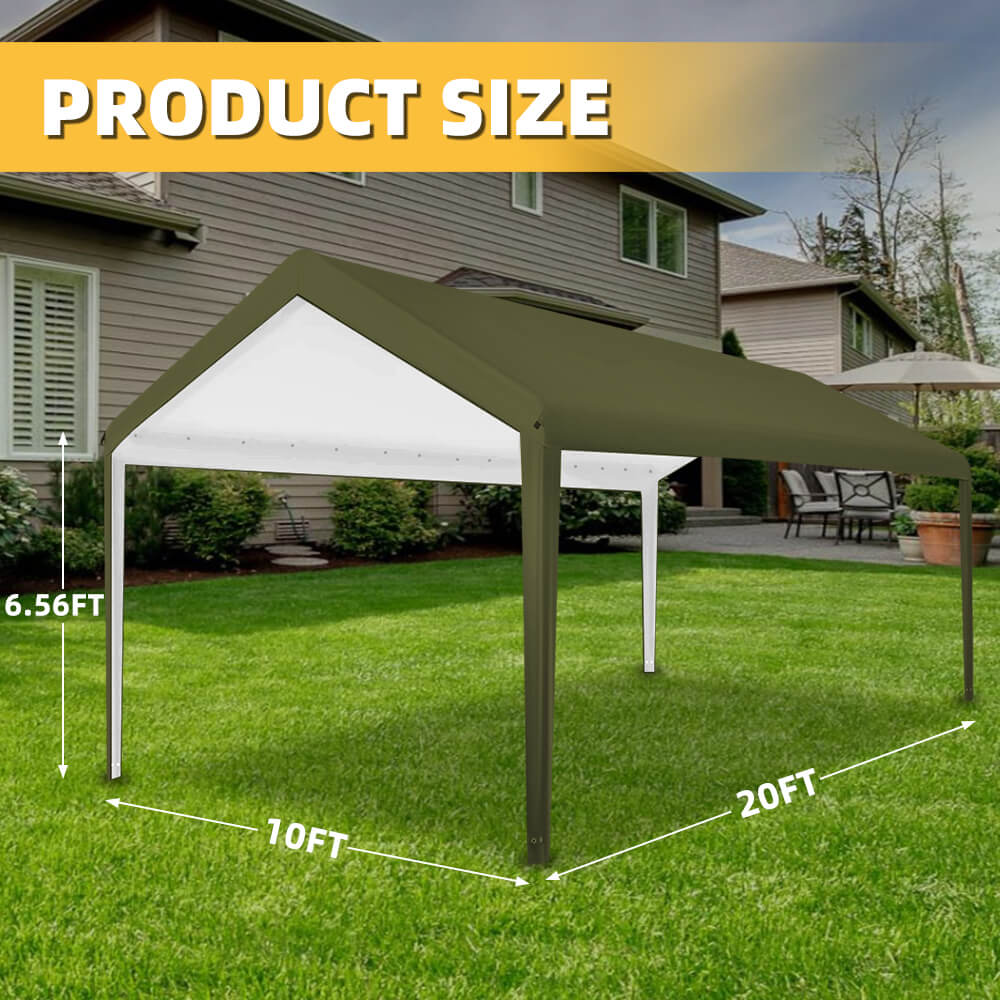 Zenicham 10'x20'Carport Replacement Canopy(Not Including Frame)