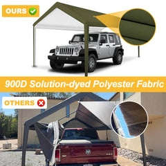 carport replacement canopy-900d solution-dyed polyester fabric
