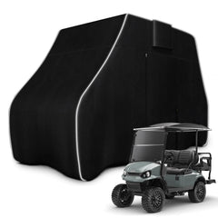 Zenicham 600D Fade and Tear Resistant Golf Cart Cover, Club Car Cover with Reflective Strips