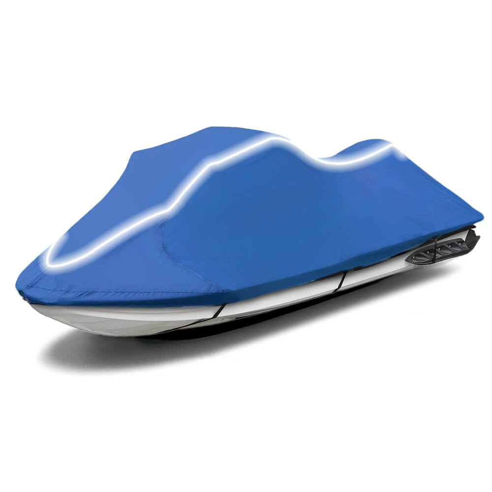 Upgraded Fade and Crack Resistant Trailerable Navy Jet Ski Cover, Heavy-Duty Waterproof and UV Protection PWC Cover,Jetski Watercraft Cover
