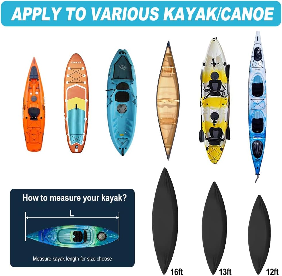 Zenicham 16ft 600D Fade and Crack Resistant Trailerable Kayak Cover