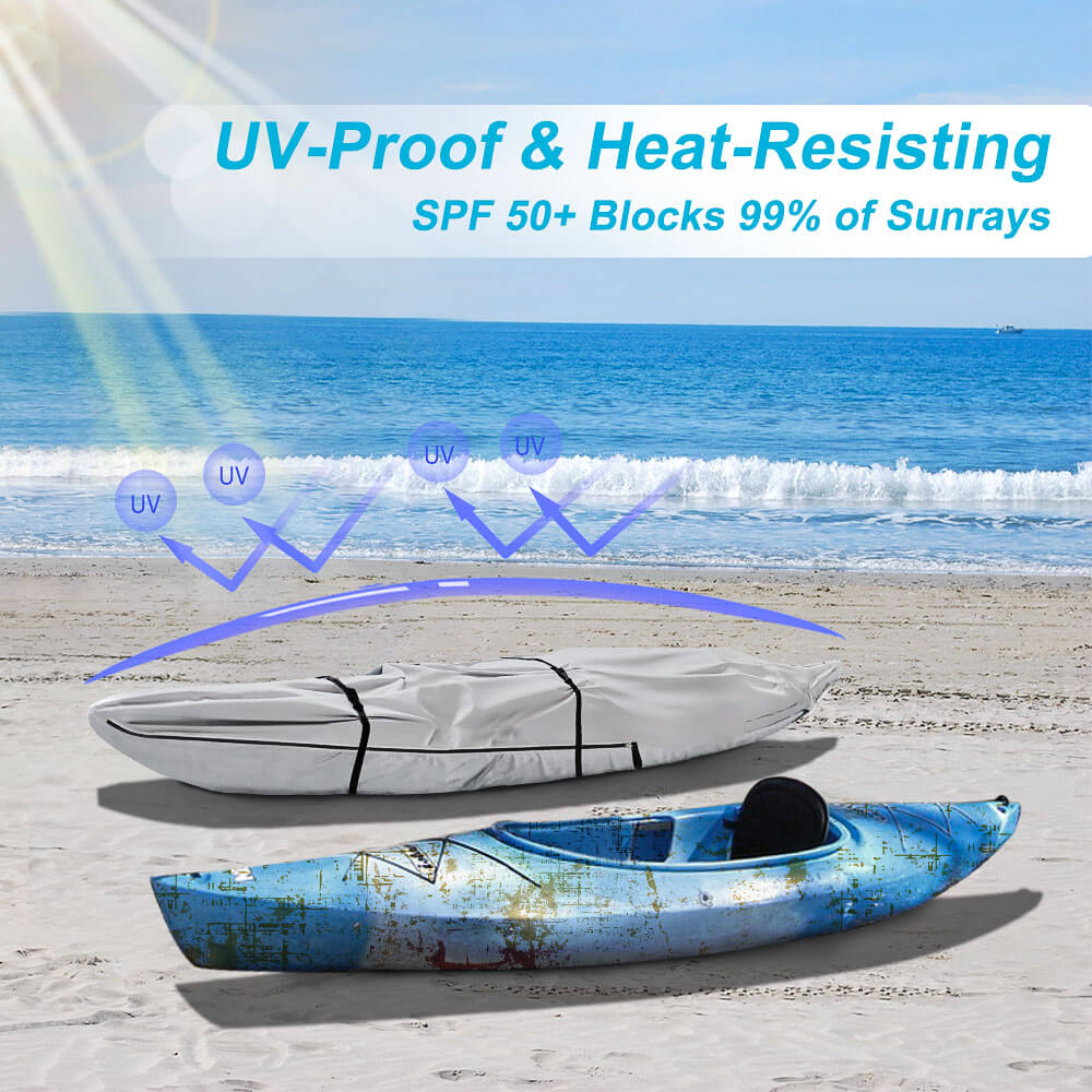 Kayak Cover 600D Waterproof Dust Resistant Heavy Duty Full