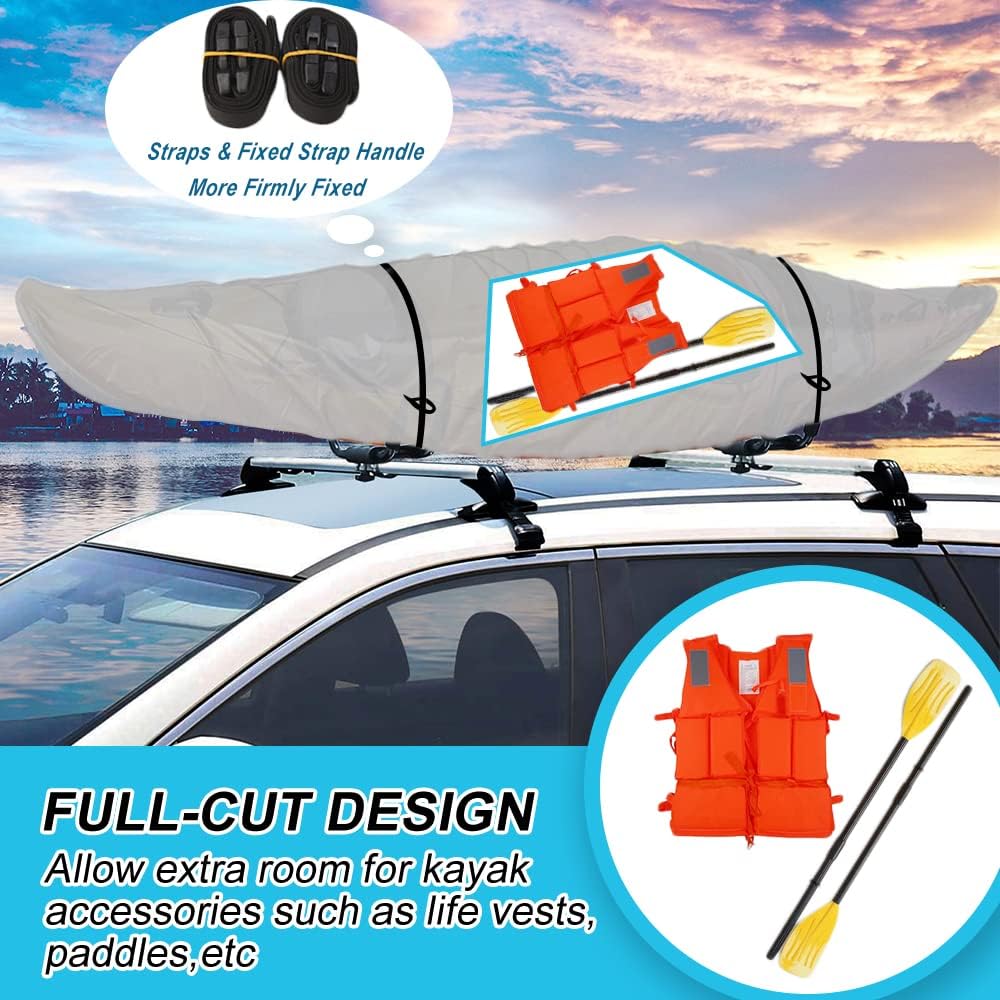 Zenicham 16ft 600D Fade and Crack Resistant Trailerable Kayak Cover