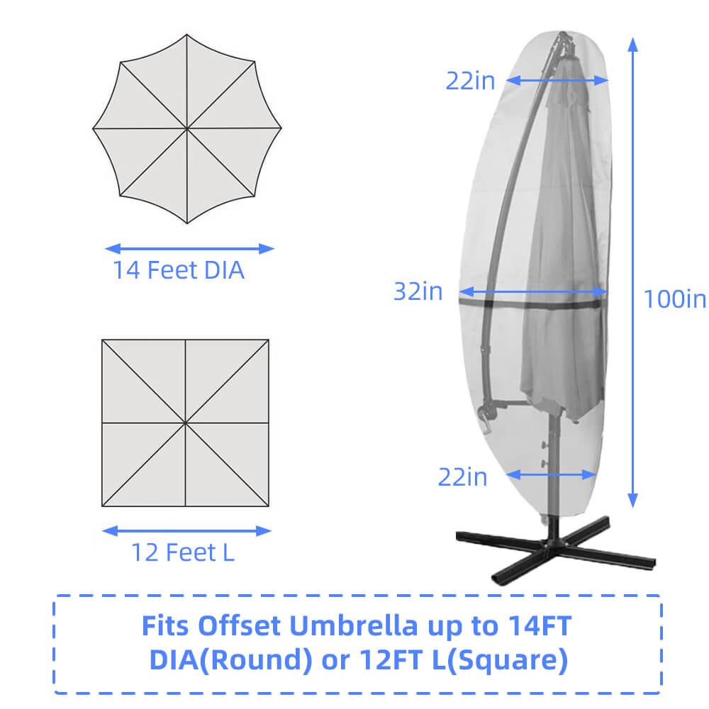 Zenicham Patio Umbrella Parasol Cover Zenicham Patio Umbrella Parasol Cover
