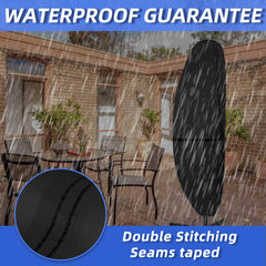 Zenicham Patio Umbrella Parasol Cover - 600D Waterproof Umbrella Cover, Cantilever Offset Umbrella Cover with Sturdy Zipper, Anti-UV Outdoor Umbrella Cover