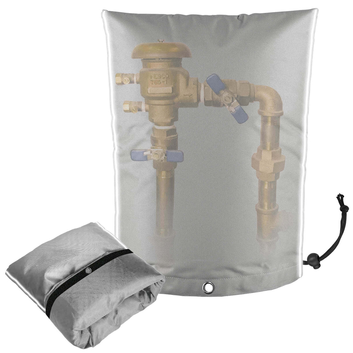 Backflow Preventer Insulation Cover, 8 Layers of 900D Material Design with Sprinkler Covers for Outside, Water Well Pump Cover with Reflective Strip