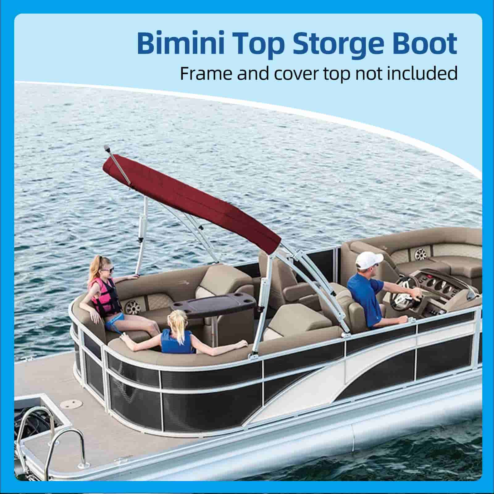 600D 4 Bow Bimini Top Storage Boot with Light Hole ,(3 Bow Without Light Hole)